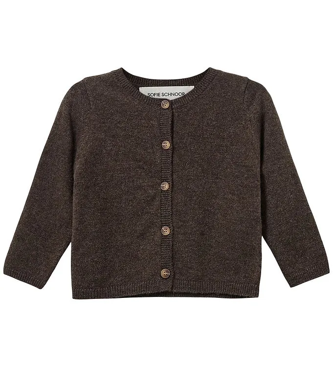 Sofie Schnoor Cardigan - Stickad - Ull - Cisse - Brown Fudge (#2486)