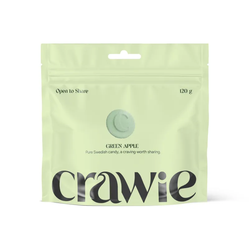 Crawie Skumgodis Grönt Äpple 120g