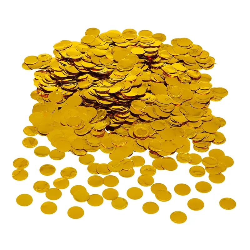 Bordskonfetti Rund Guld Metallic – 15 gram