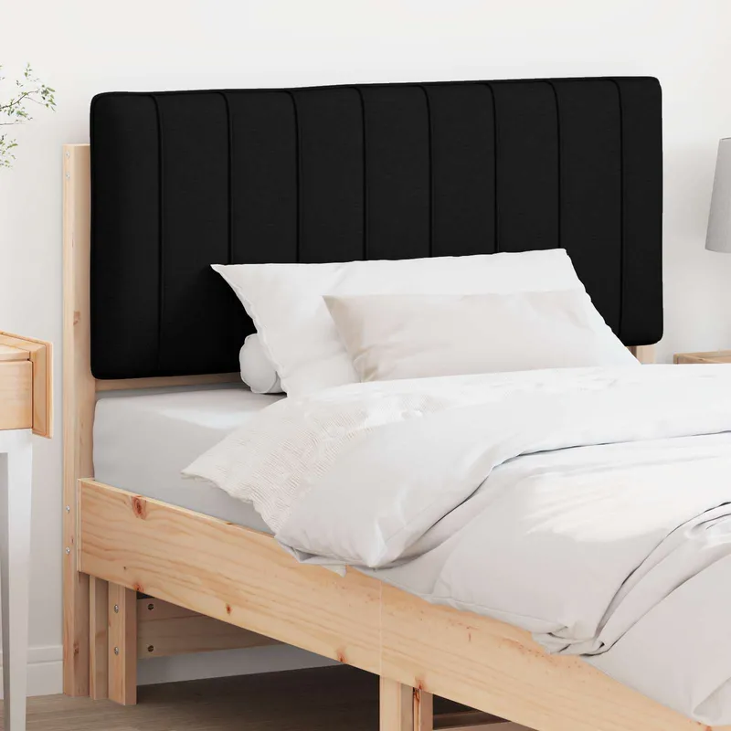 vidaXL Klädd sänggavel Brun och svart 100 cm Massiv furu (#3221)