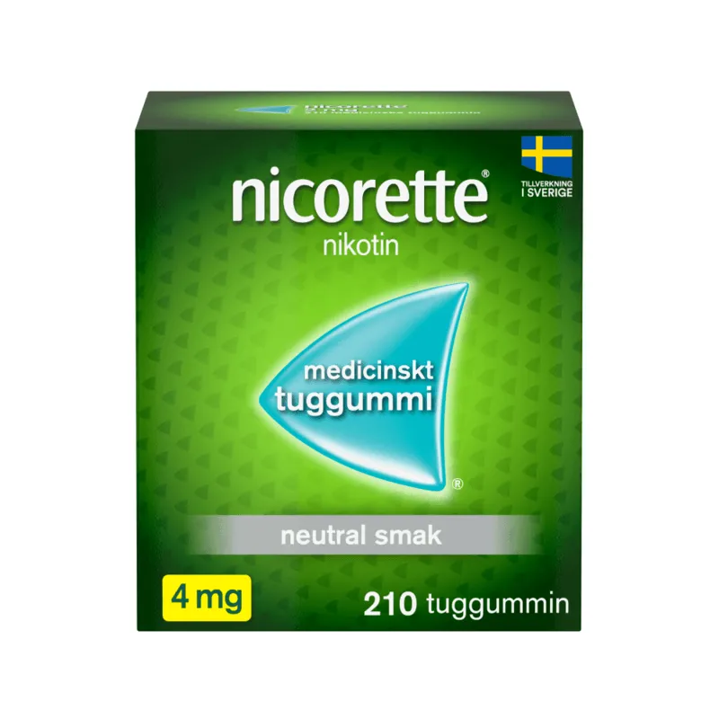Nicorette, medicinskt tuggummi 4 mg 210 st