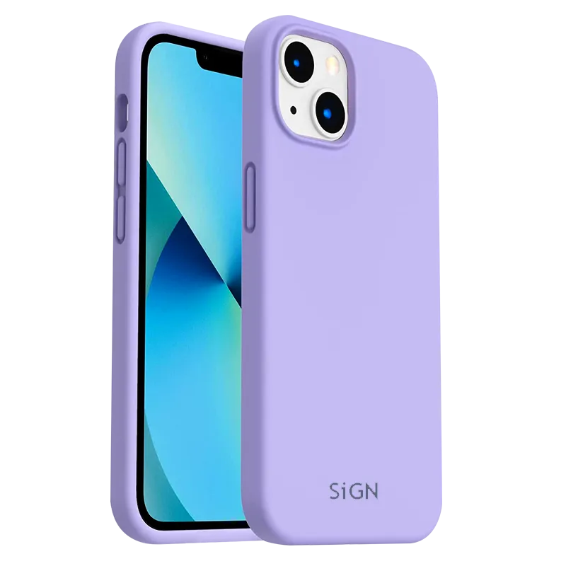 SiGN Liquid Silicone skal till iPhone 14 Plus – Lila