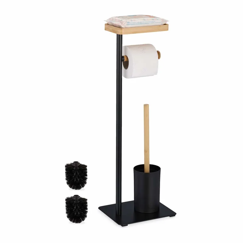 WC-stol i bambu och järn (#6215)