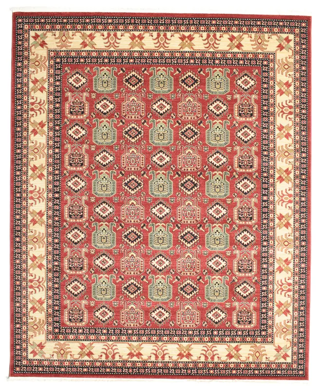 Kazak Simav Matta – Röd / Beige 250×300