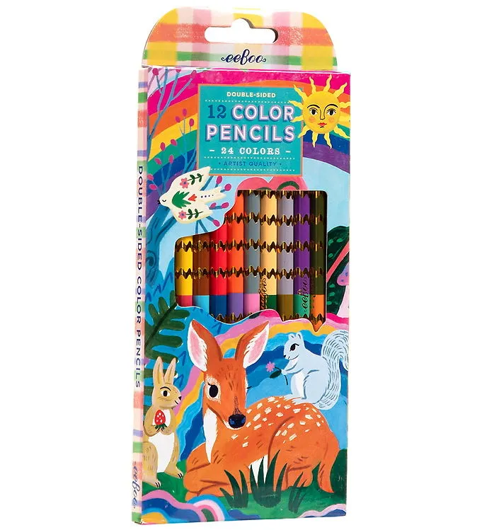 Eeboo Färgpennor - Dubbla - 12-pack