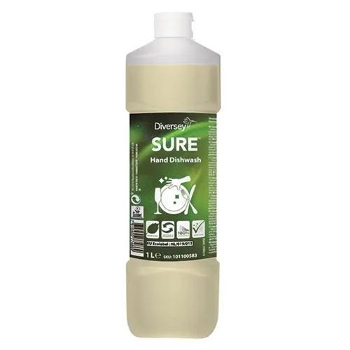 Handdiskmedel SURE – 1L oparfymerad Ecolabel – 6 st