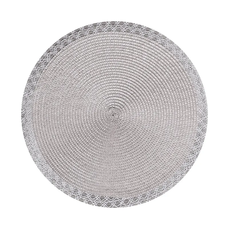 Set med 8 bordstabletter, PVC-bordstabletter för matbord Silver