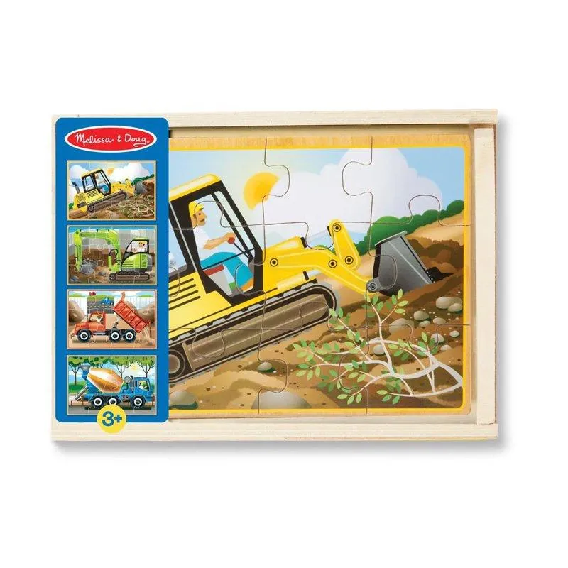 Melissa & Doug Pussel Byggnadsfordon 4-i-1 12 Bitar