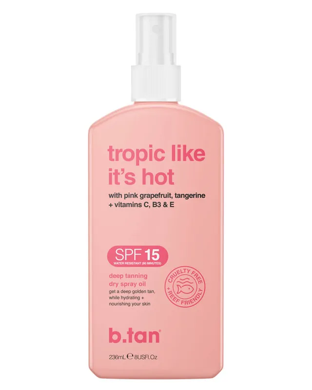 b.tan Tropic Like It’s Hot Dry Spray Oil Sunscreen SPF 15 (U) 236 ml