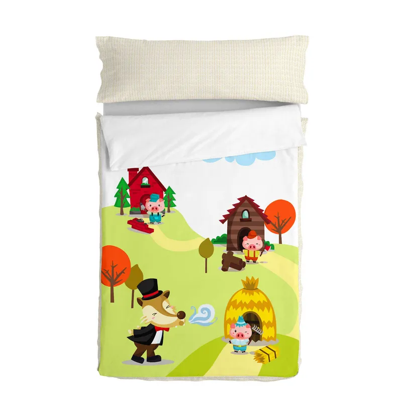 Vadderat täcke HappyFriday Mr Fox Piggys Multicolour 42 x 20 x 50 cm