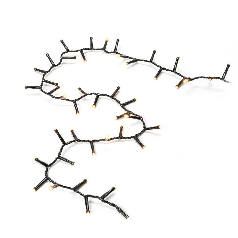 Konstsmide 3875-800 Ljusslinga amber, svart kabel 4.38 m