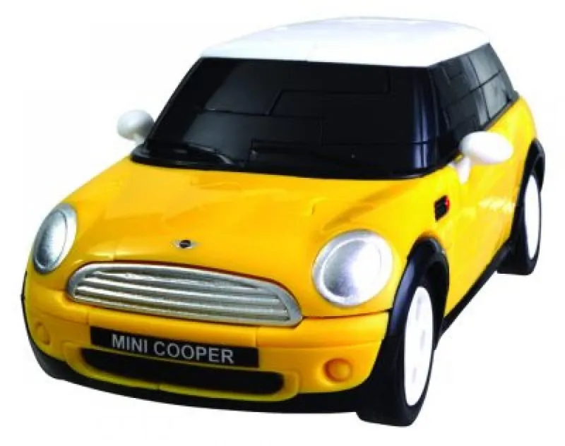 3D Pussel Bil Mini Cooper gul