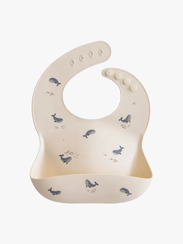 Mushie Haklapp Silikon, Whales