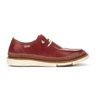 Pikolinos för män. M6L-4274C1 Bruna San Juan läderskor (45), Hud, Karta, Nyckelband, Casual