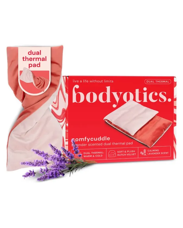 Bodyotics ComfyCuddle värmekudde - lavendel | mikrovågsvärme för nacke, axlar & mage | 46×18 cm