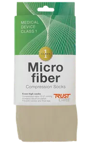TrustCare Kompressionsstrumpor i Svart, Blå, Beige - S till XXL - Beige - Medium