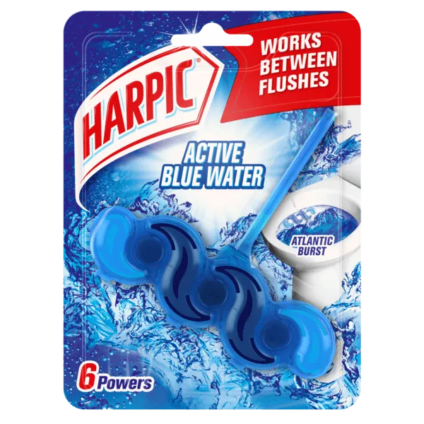 Harpic Toalettrengöringsmedel 6 Powers Active Blue Water Toalettblock