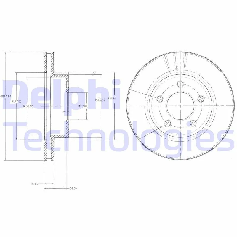 Bromsskiva DELPHI BG3546
