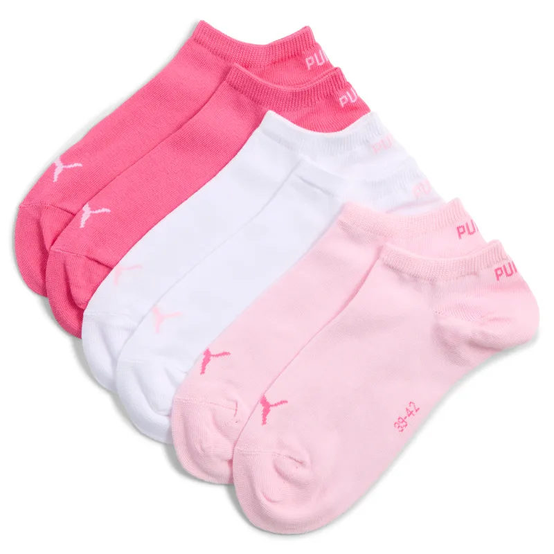 Puma Strumpor 3P Sneaker Socks Rosa/Vit Strl 35/38