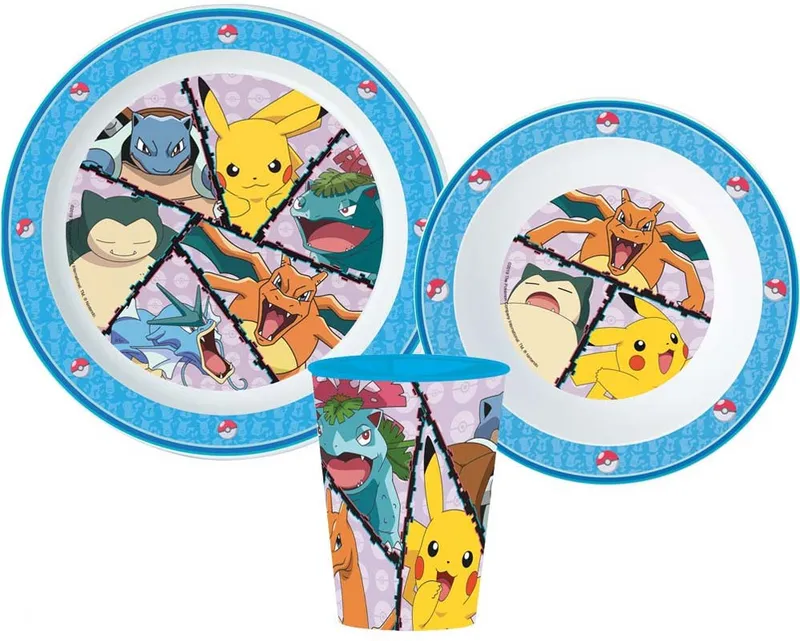 Pokémon Mikrovågsugn Barnservis - 3 Delar