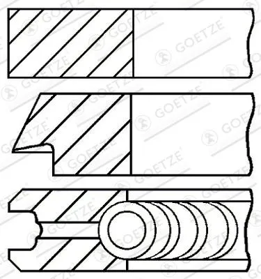 Kolvringsats GOETZE ENGINE 08-429300-00