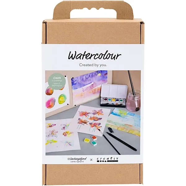 DIY Kit Akvarell Blomster Lærke Egefjord x Creativ Company