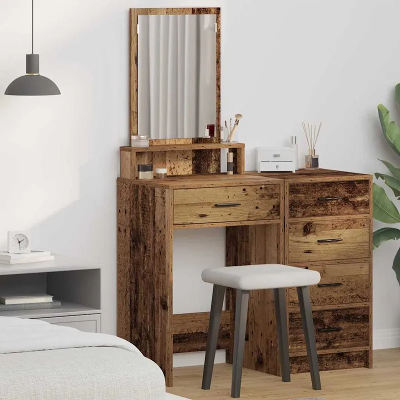 vidaXL Smyckebord Gammalt trä 50 x 41 x 140 cm Konstruerat trä