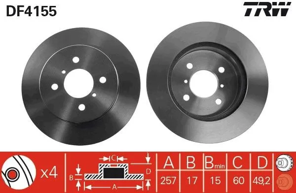 Bromsskiva TRW DF4155