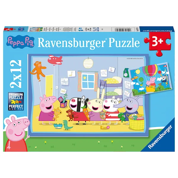 Greta Gris Äventyr Pussel 2×12 bitar Ravensburger