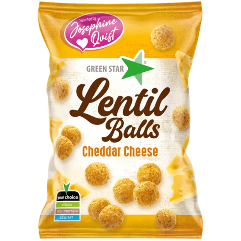 Green Star Lentil Balls Cheddar Cheese 100 g