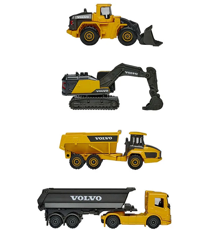 Majorette Volvo Anläggningsfordon Presentförpackning 4-Pack