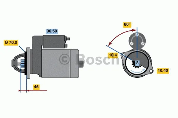 Startmotor BOSCH 0 986 017 541