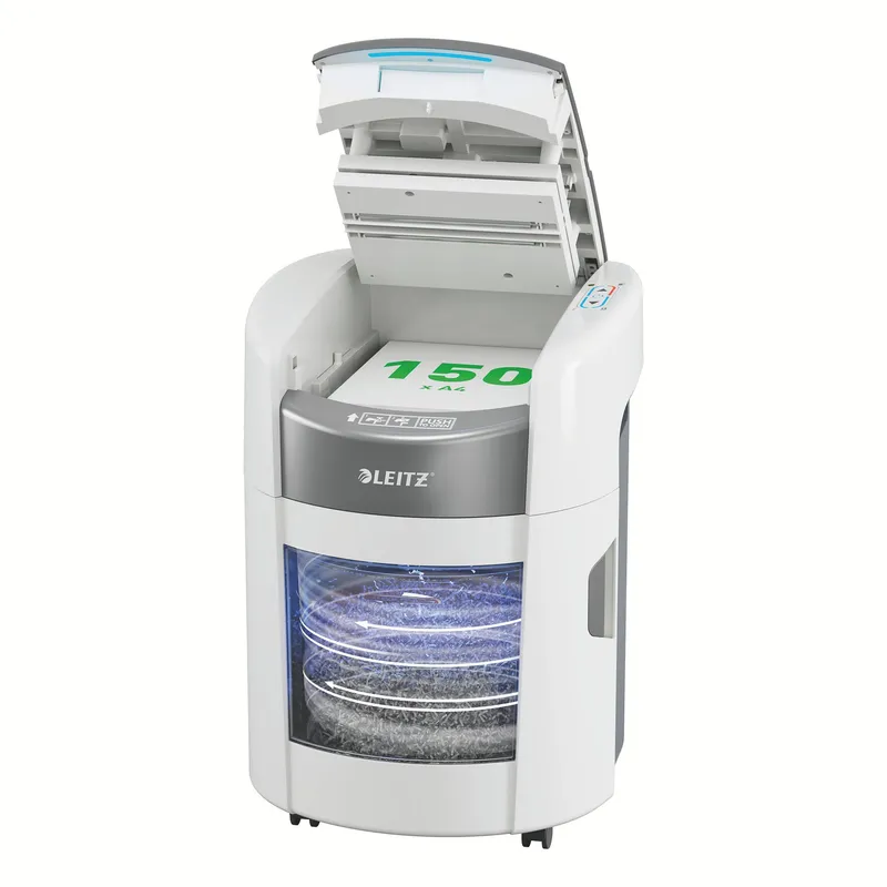 Leitz IQ OptiMax Autofeed Home Office 150 Dokumentförstörare P5 Micro Cut