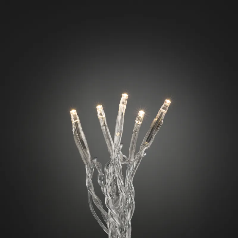 Konstsmide 6353-123 Ljusslinga varmvita, transparent kabel 3.43 m