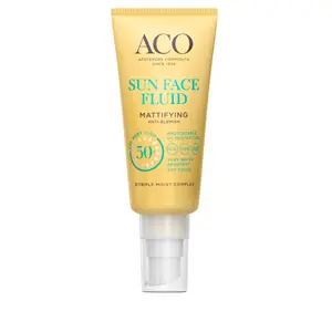 Köp 2 få 30% | ACO Sun Face Mattifying Fluid SPF50+ Parfymfri Solskydd Ansikte 40 ml
