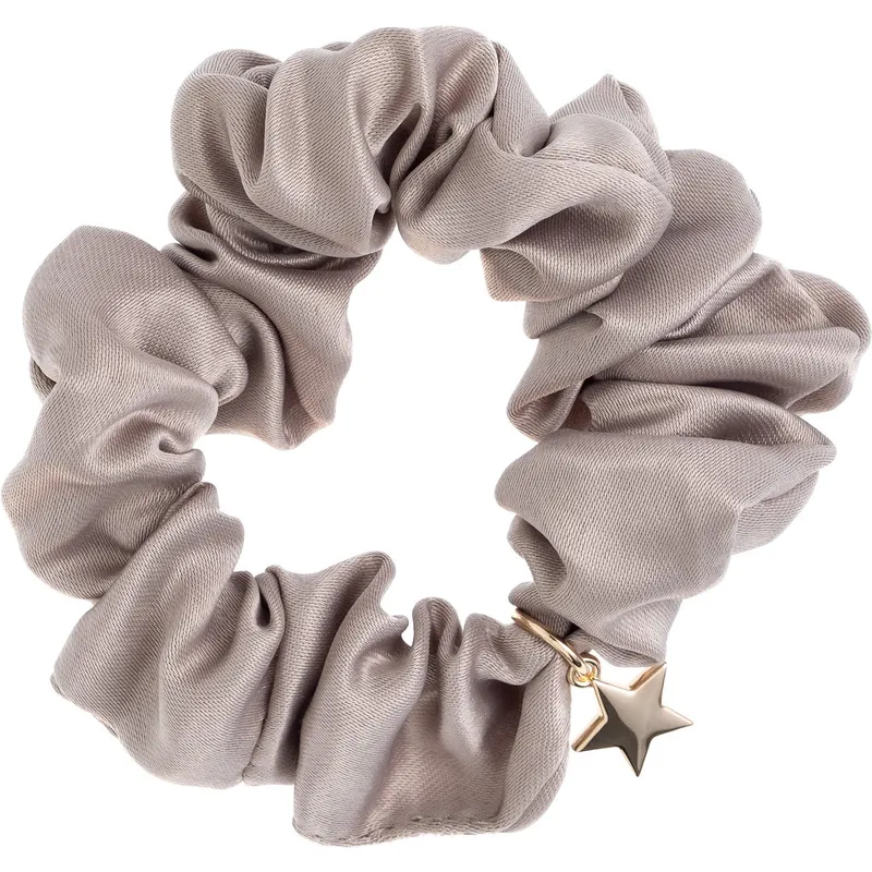 Dark Satin Scrunchie Taupe – 1 pcs