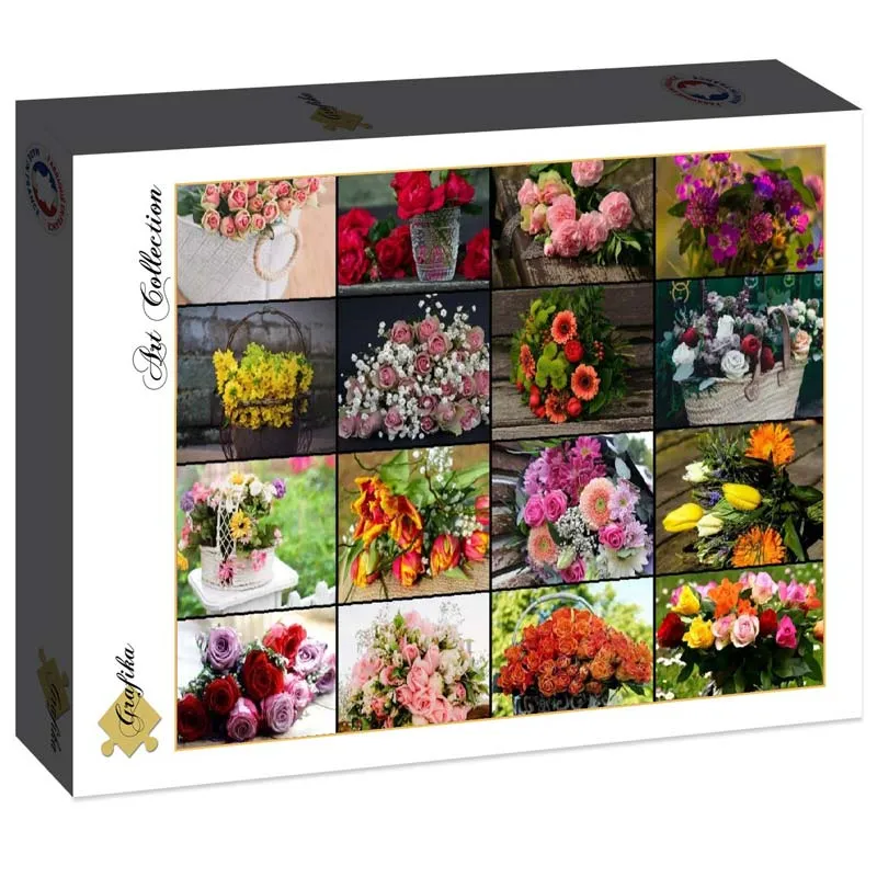 Art Pussel – Kollage Blommor 1500 bitar