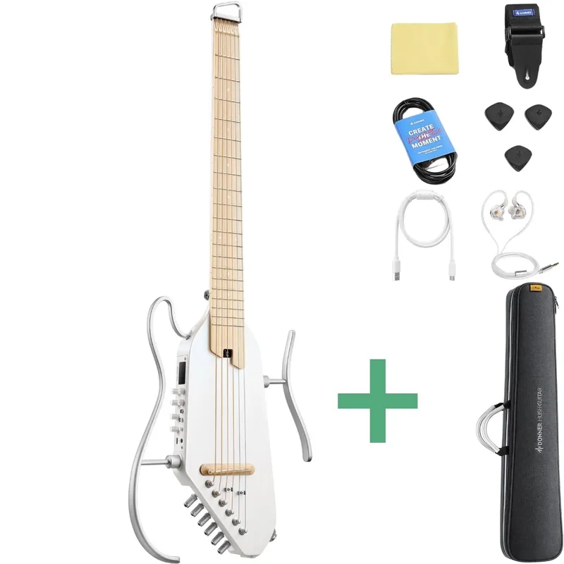 Donner HUSH-I PRO silent gitarr vit