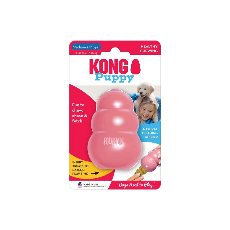 KONG Dog Toy Kong Puppy Medium Assorted Colors (1-Pack)