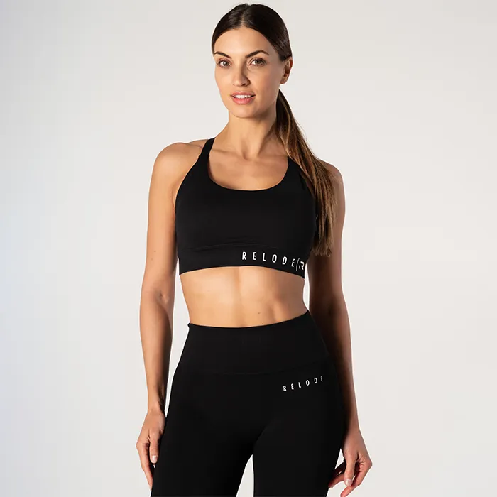 Relode Core Sports Bra, Black (#0704)