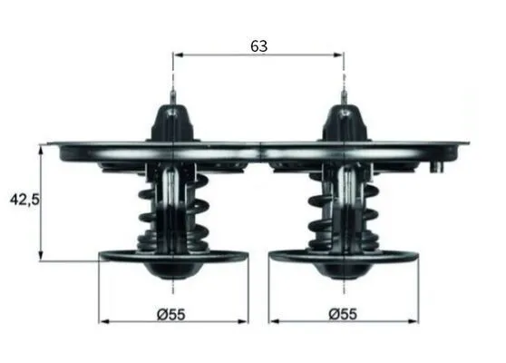 Termostat, kylvätska MAHLE TX 32 80D