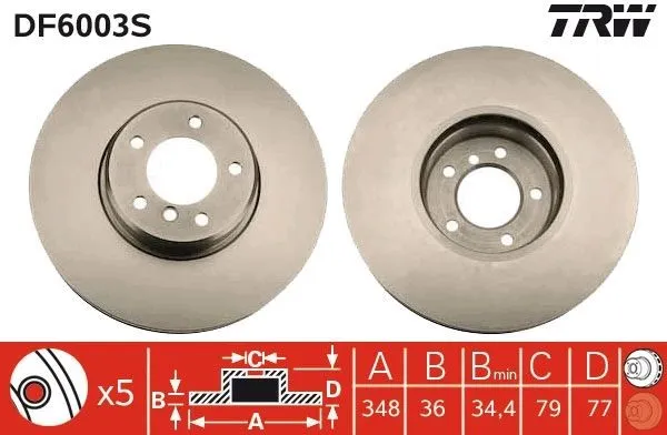 Bromsskiva TRW DF6003S