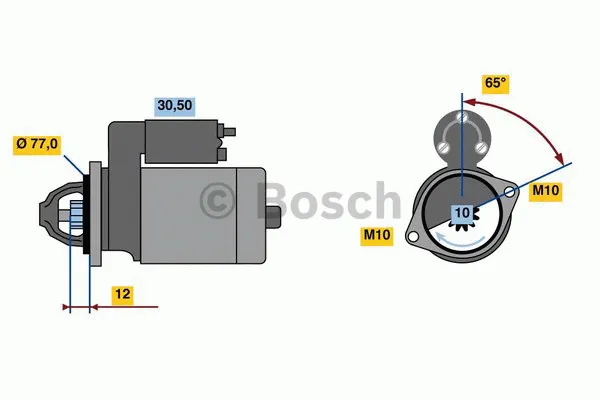 BOSCH 0 986 023 340 Startmotor