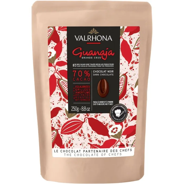Valrhona Guanaja 70% mörk choklad, 250 g