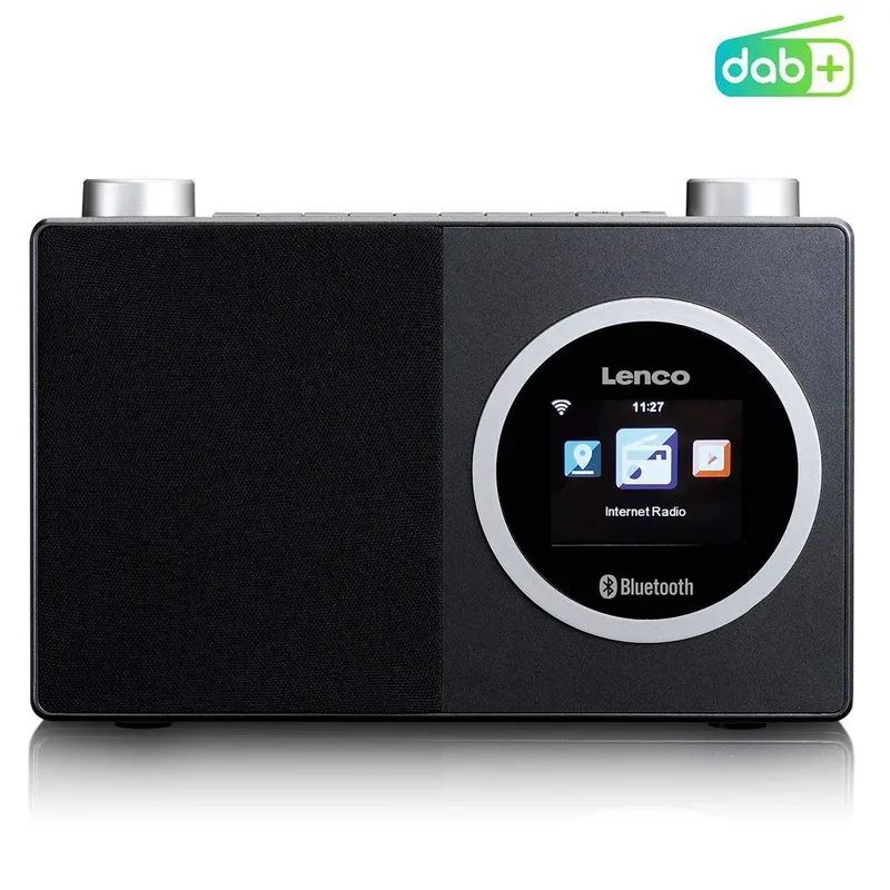 Lenco DIR-70BK - Internet radio with colour display and Bluetooth® - Black - Stereo - Svart