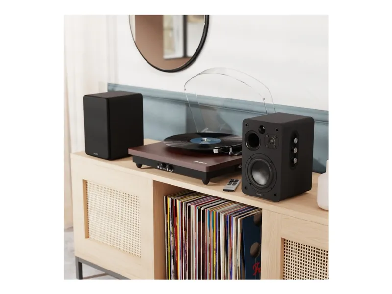 Majority D70X Active Bookshelf Speakers - Black