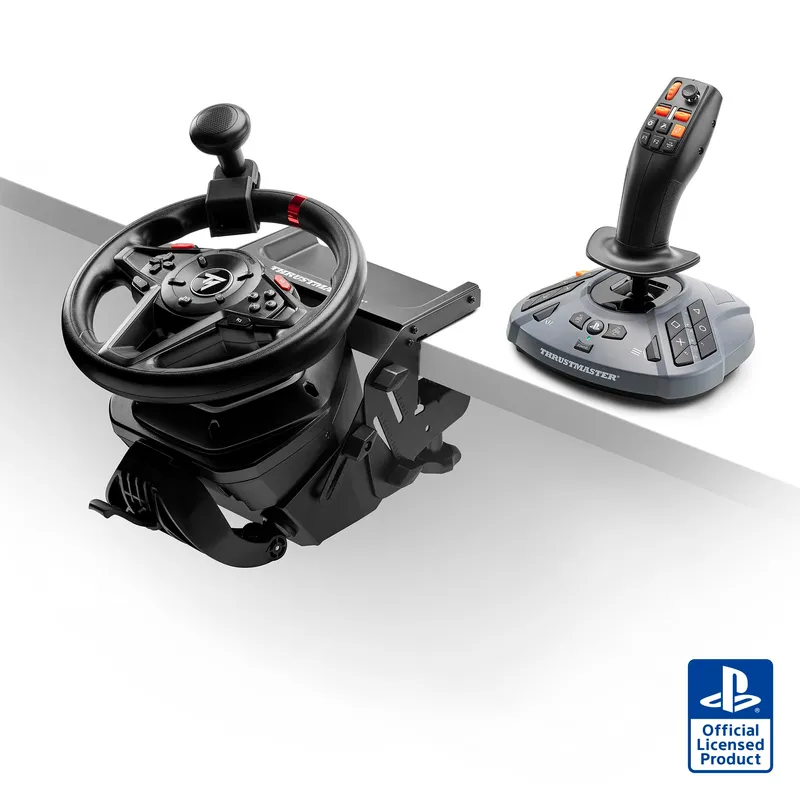 Thrustmaster T128-P - SimTask Farming Pack - PS5 - Wired Steering wheel & Pedal set - Sony PlayStation 4