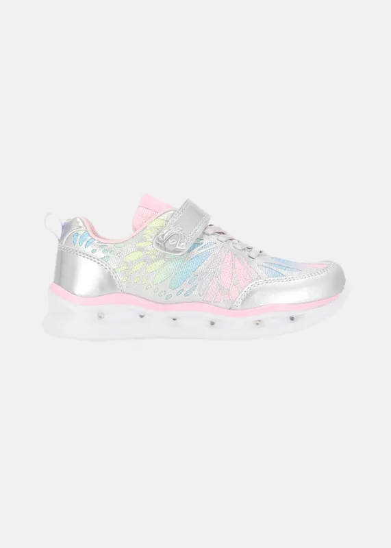 Leaf Malmen Blinkande Sneakers, Silver, 30