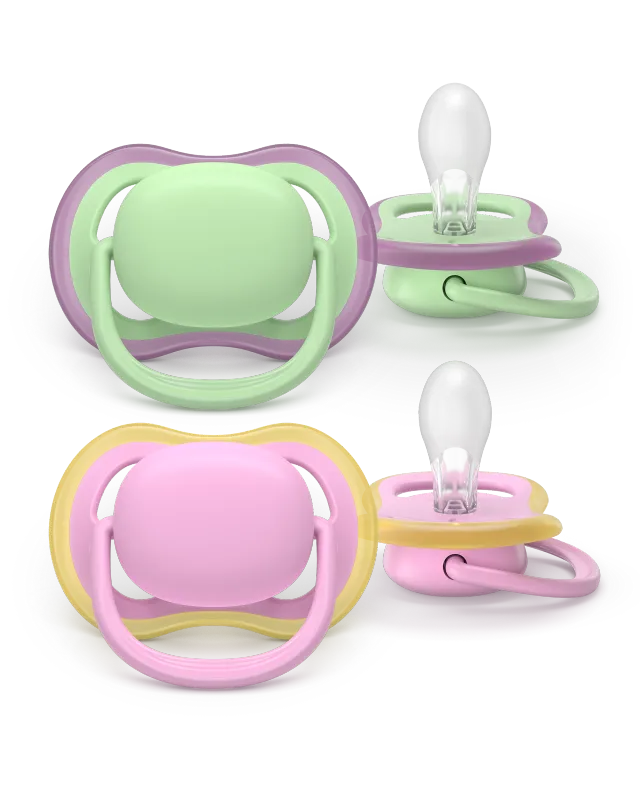 Philips Avent Pacifier ultra air 2 pack 6-18 mdr. grøn/pink