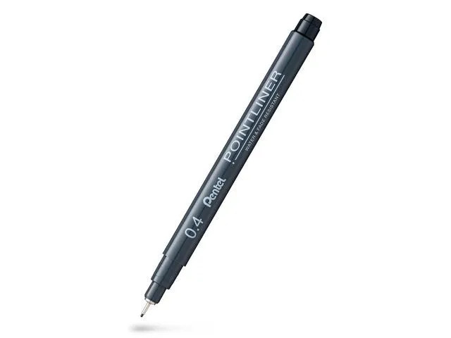 Fineliner PENTEL Pointliner 0,4mm svart